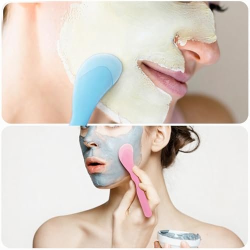 6-Piece Makeup Scoop Spatulas - Reusable Plastic Lotion Spatula Set for Creams, Moisturizers, and DIY Face Mask Mixing (5 Colors) - görsel 8