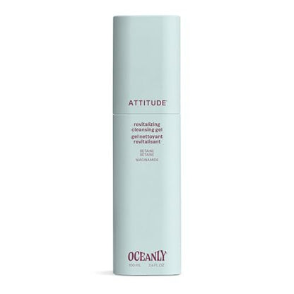 ATTITUDE Revitalizing Cleansing Gel – Gentle Face Wash with Betaine & Niacinamide for Radiant, Healthy-Looking Skin, EWG Verified, Vegan, Unscented, 3.4 Fl Oz Avelisse