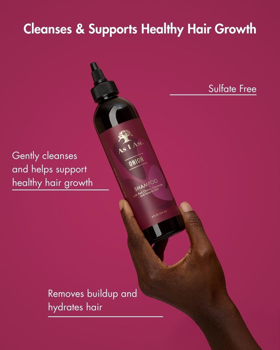 As I Am Onion Shampoo - 8 oz - Red Onion, Ceramides & Isoquercetin - Supports Healthy Hair Growth - görsel 7