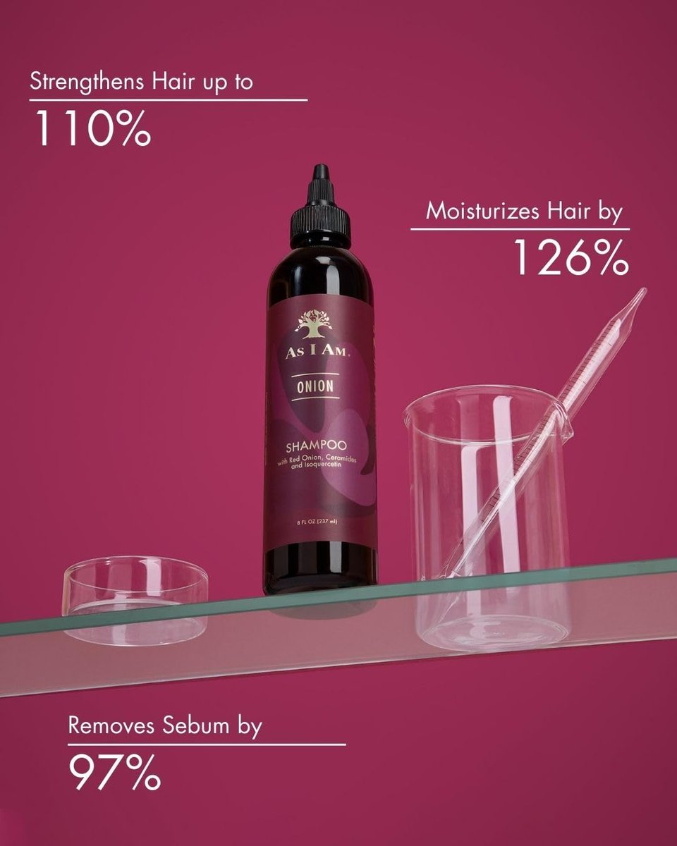 As I Am Onion Shampoo - 8 oz - Red Onion, Ceramides & Isoquercetin - Supports Healthy Hair Growth - görsel 5