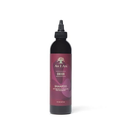 As I Am Onion Shampoo - 8 oz - Red Onion, Ceramides & Isoquercetin - Supports Healthy Hair Growth
