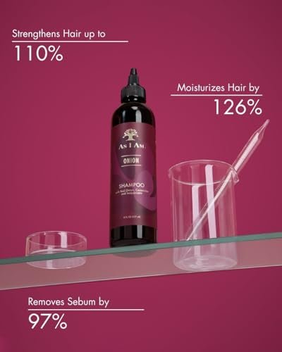 As I Am Onion Shampoo - 8 oz - Red Onion, Ceramides & Isoquercetin - Supports Healthy Hair Growth - görsel 6