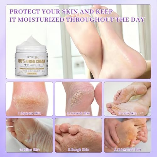 Clyecfra 5-in-1 60% Urea Cream with 2% Salicylic Acid – Maximum Strength Moisturizer for Rough, Dry, Thick & Cracked Skin, Callus Remover, Deep Hydration, 150g - görsel 10