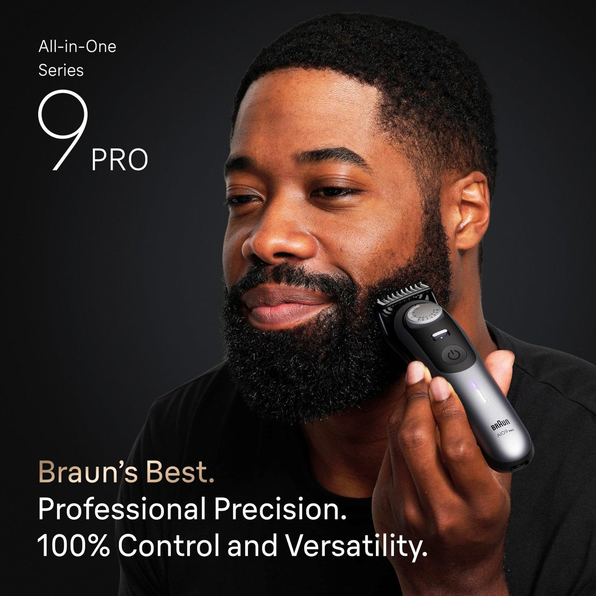 Braun Series 9 PRO All-in-One Beard & Body Grooming Kit for Men, Cordless Trimmer, Hair Clippers & Shaver for Face, Hair & Body with Gillette Labs Razor, AIO 9570 Avelisse