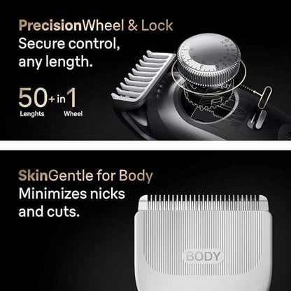 Braun Series 9 PRO All-in-One Beard & Body Grooming Kit for Men, Cordless Trimmer, Hair Clippers & Shaver for Face, Hair & Body with Gillette Labs Razor, AIO 9570 Avelisse