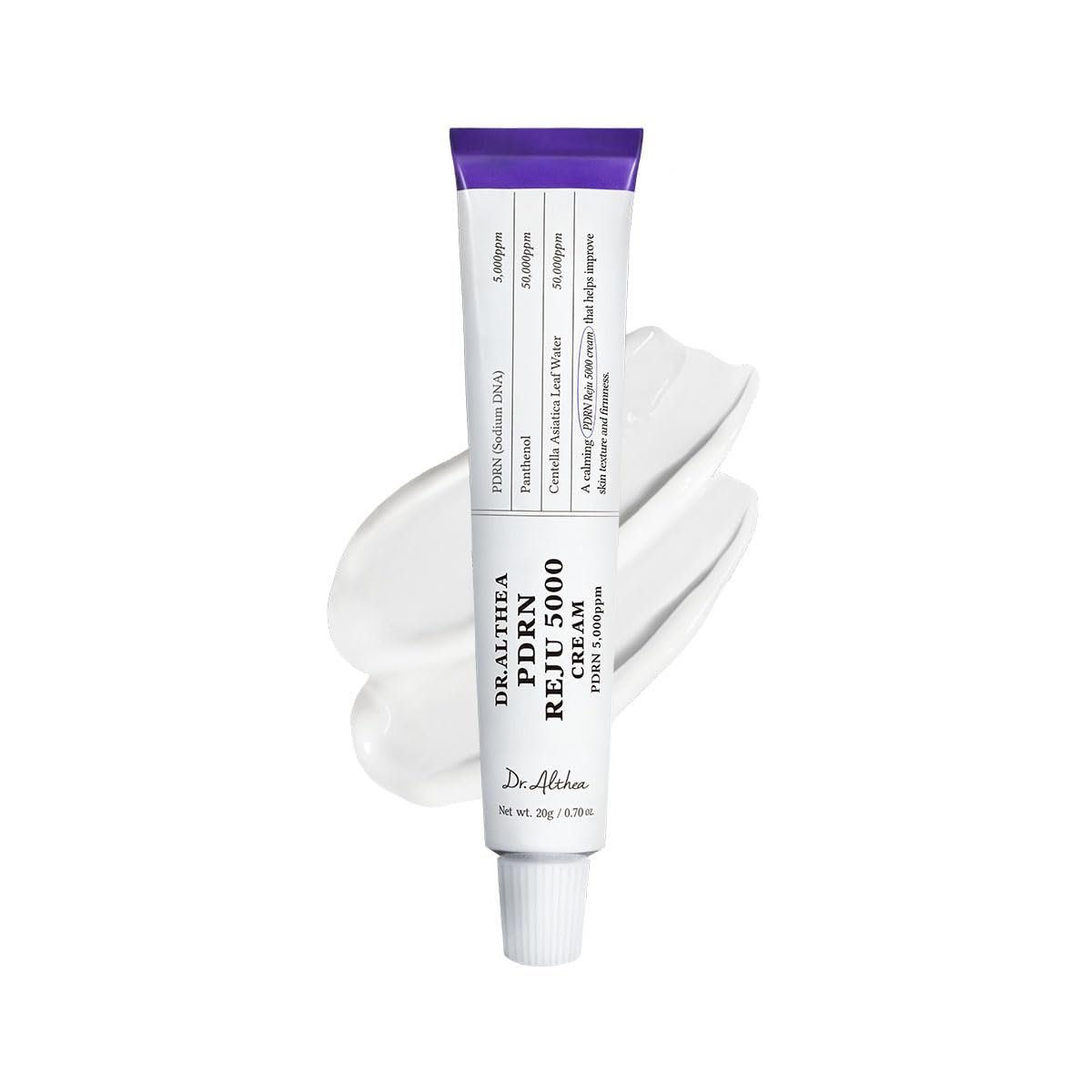 Dr.Althea PDRN Reju 5000 Cream - Biome PDRN Moisturizer for Sensitive, Irritated Skin | Soothing Face Cream with Panthenol & Centella | Vegan Korean Skincare, 0.7 Fl Oz Avelisse