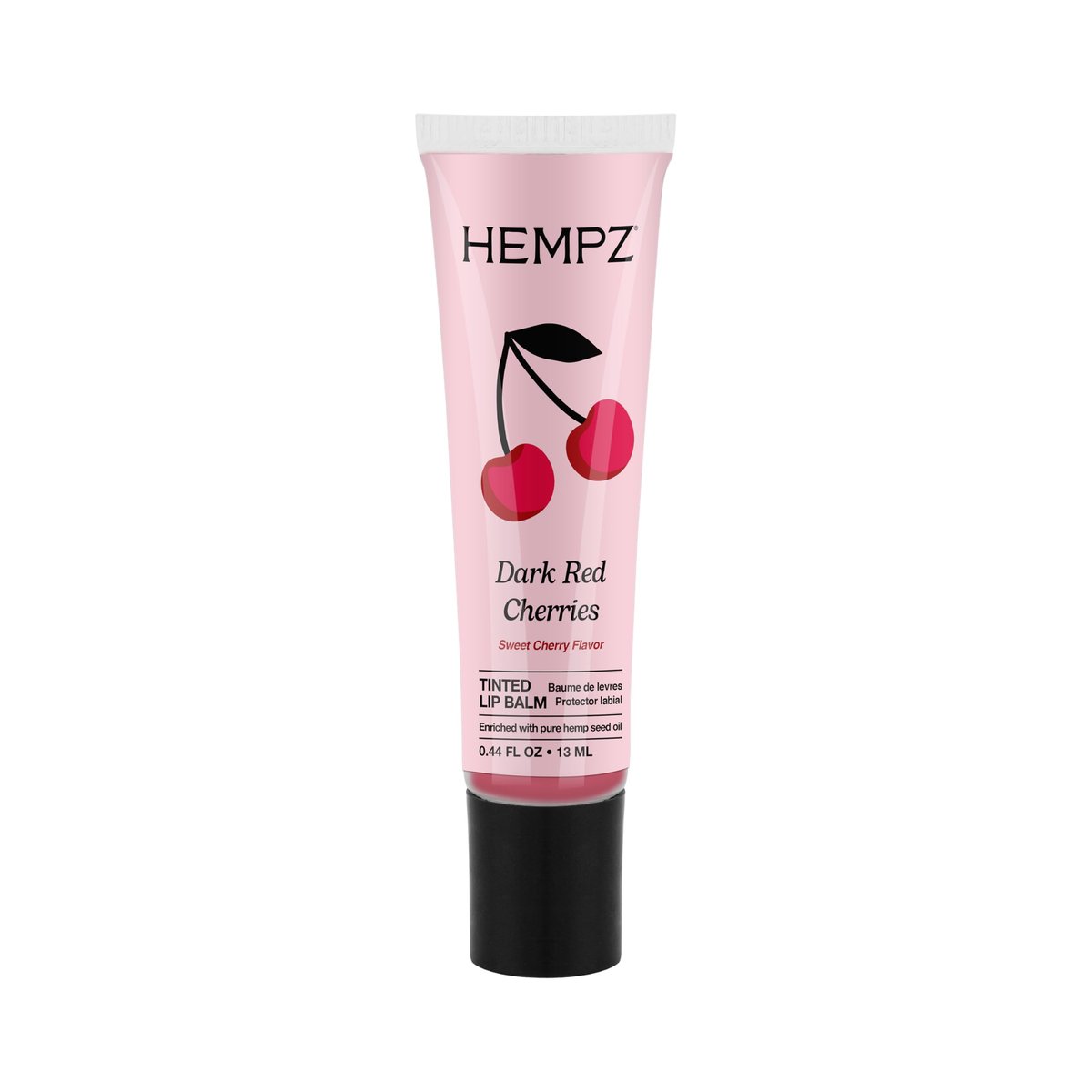 Hempz Cherry Tinted Lip Balm – Hydrating Gloss for Dry Lips, Dark Red Cherries, 0.44 fl oz - görsel 1