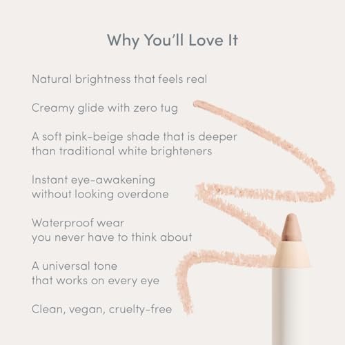 Ravie Beauty Soft Definition Longwear Waterline Pencil DUNE – Nude Waterline Eye Brightener, Waterproof Inner Rim Eyeliner, White Eyeliner Alternative, Vegan Avelisse