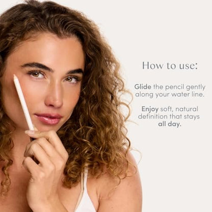 Ravie Beauty Soft Definition Longwear Waterline Pencil DUNE – Nude Waterline Eye Brightener, Waterproof Inner Rim Eyeliner, White Eyeliner Alternative, Vegan Avelisse