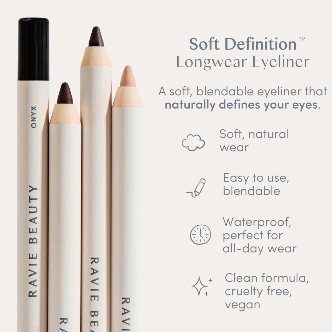 Ravie Beauty Soft Definition Longwear Waterline Pencil DUNE – Nude Waterline Eye Brightener, Waterproof Inner Rim Eyeliner, White Eyeliner Alternative, Vegan Avelisse