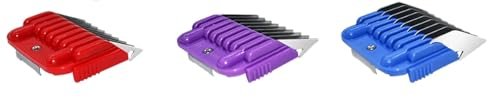 3-Pack Professional Animal Stainless Steel Attachment Guide Comb, Sizes 1/8" to 3/8", Compatible with Andis, Oster A5, Wahl KM10 Series Clipper Detachable Blade Pet, Dog, Cat, and Horse Clipper - görsel 2