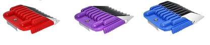 3-Pack Professional Animal Stainless Steel Attachment Guide Comb, Sizes 1/8" to 3/8", Compatible with Andis, Oster A5, Wahl KM10 Series Clipper Detachable Blade Pet, Dog, Cat, and Horse Clipper