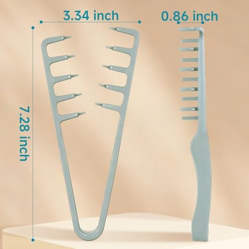 Utmiga Texture Comb – Volumizing Fluffy Styling Comb for Men & Women, Wide-Tooth Texturizing Tool for Volume & Fringe Parting, ABS Plastic with Textured Grip, Grey - görsel 12