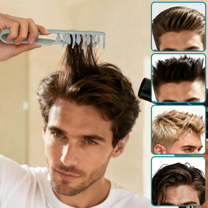 Utmiga Texture Comb – Volumizing Fluffy Styling Comb for Men & Women, Wide-Tooth Texturizing Tool for Volume & Fringe Parting, ABS Plastic with Textured Grip, Grey