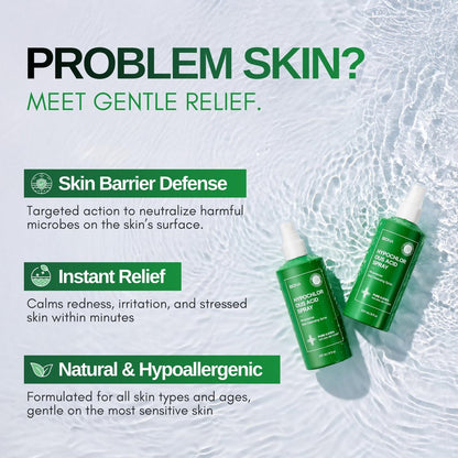 BIONA Pure Hypochlorous Acid Spray 0.018% – pH-Balanced Calming & Soothing Cleanser for Face & Skin – Safe for Acne, Eczema, Irritation, Redness, Baby Rashes – All Ages & Skin Types – 8 oz