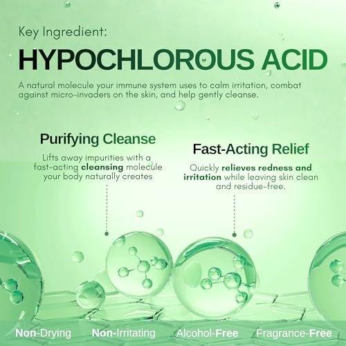 BIONA Pure Hypochlorous Acid Spray 0.018% – pH-Balanced Calming & Soothing Cleanser for Face & Skin – Safe for Acne, Eczema, Irritation, Redness, Baby Rashes – All Ages & Skin Types – 8 oz - görsel 10