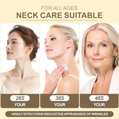 SMINZERD 4.23oz Neck Firming Cream with Roller - Anti-Aging Moisturizer for Crepey Skin, Smooths Wrinkles & Fine Lines, Lifts & Firms with Collagen Peptides & Hyaluronic Acid