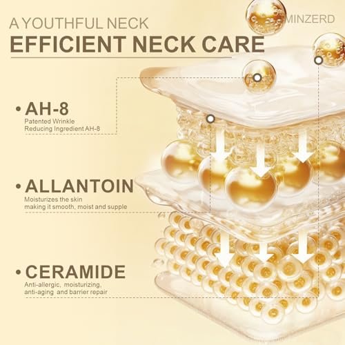 SMINZERD 4.23oz Neck Firming Cream with Roller - Anti-Aging Moisturizer for Crepey Skin, Smooths Wrinkles & Fine Lines, Lifts & Firms with Collagen Peptides & Hyaluronic Acid - görsel 12