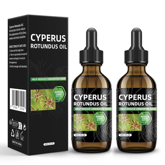 SKSOYT 2 Pcs Cyperus Rotundus Oil for Hair Removal – Natural Formula to Reduce Unwanted Hair Growth, Moisturize Skin, and Shrink Pores Avelisse