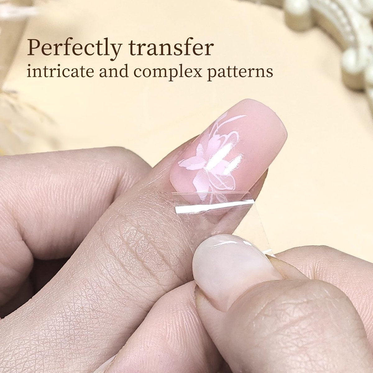 JODSONE Nail Foil Glue Gel 16.5ml - Clear Foil Transfer Gel for Salon & DIY Nail Art - görsel 5