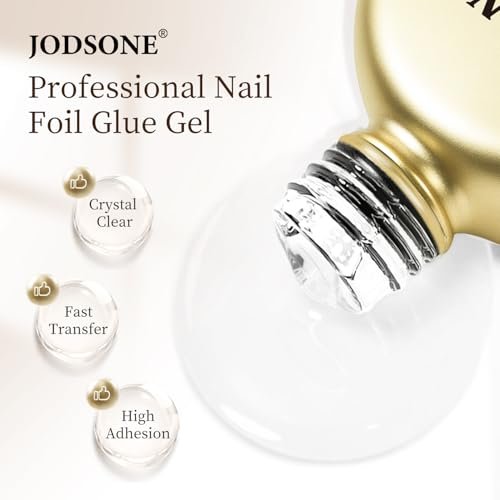 JODSONE Nail Foil Glue Gel 16.5ml - Clear Foil Transfer Gel for Salon & DIY Nail Art - görsel 12