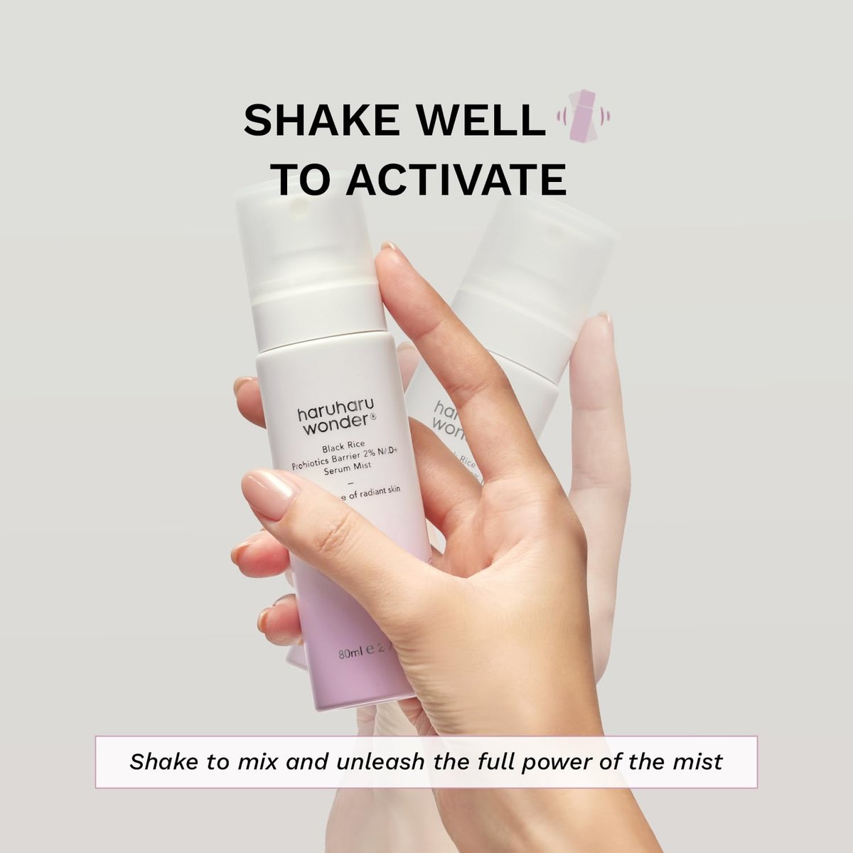 Haruharu Wonder Black Rice Probiotics 2% NAD+ Serum Mist - Ultra-Fine Hydrating & Plumping Face Mist with Ceramide, Vegan Korean Skincare, 2.70 fl.oz Avelisse