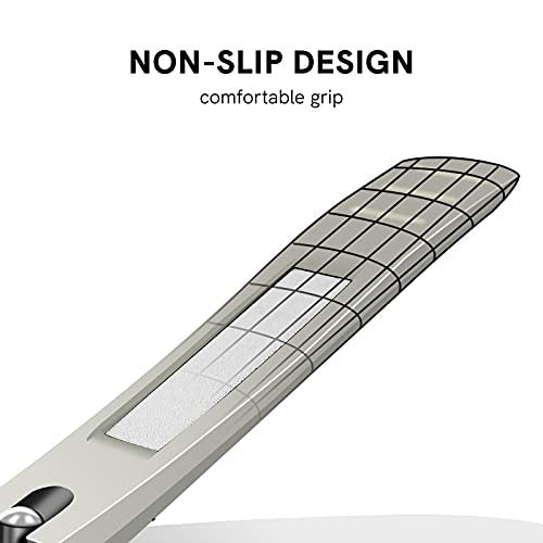 Professional Stainless Steel Nail Clipper Set – 3-Piece Precision Cutter for Thick Toenails & Fingernails, Dark Silver - görsel 8