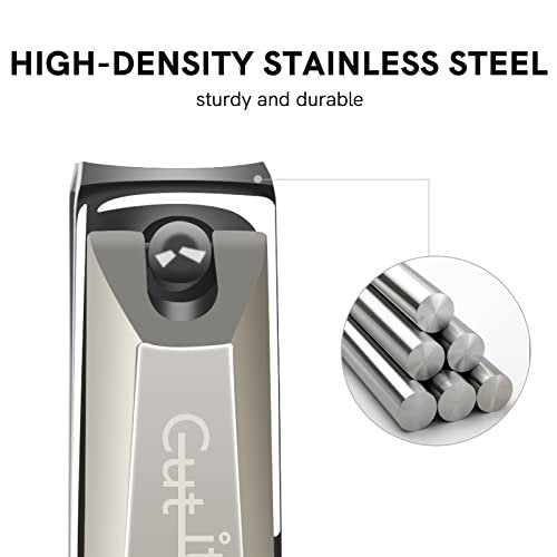 Professional Stainless Steel Nail Clipper Set – 3-Piece Precision Cutter for Thick Toenails & Fingernails, Dark Silver - görsel 6