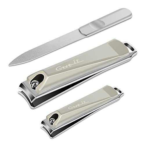 Professional Stainless Steel Nail Clipper Set – 3-Piece Precision Cutter for Thick Toenails & Fingernails, Dark Silver - görsel 2