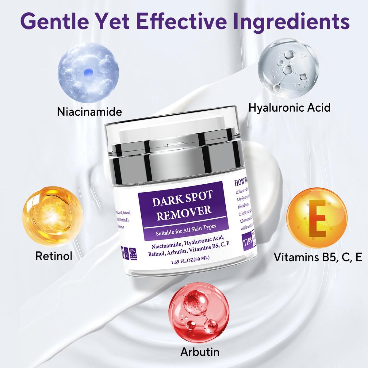 Jessasjet Dark Spot Remover for Face & Body – Advanced Corrector Cream with Niacinamide, Retinol, Arbutin, Hyaluronic Acid & Vitamins B5, C, E – Fade Age Spots, Sun Spots, Freckles (1.69 Fl Oz) Avelisse