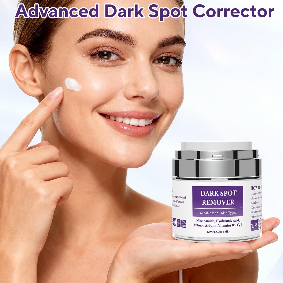 Jessasjet Dark Spot Remover for Face & Body – Advanced Corrector Cream with Niacinamide, Retinol, Arbutin, Hyaluronic Acid & Vitamins B5, C, E – Fade Age Spots, Sun Spots, Freckles (1.69 Fl Oz) Avelisse