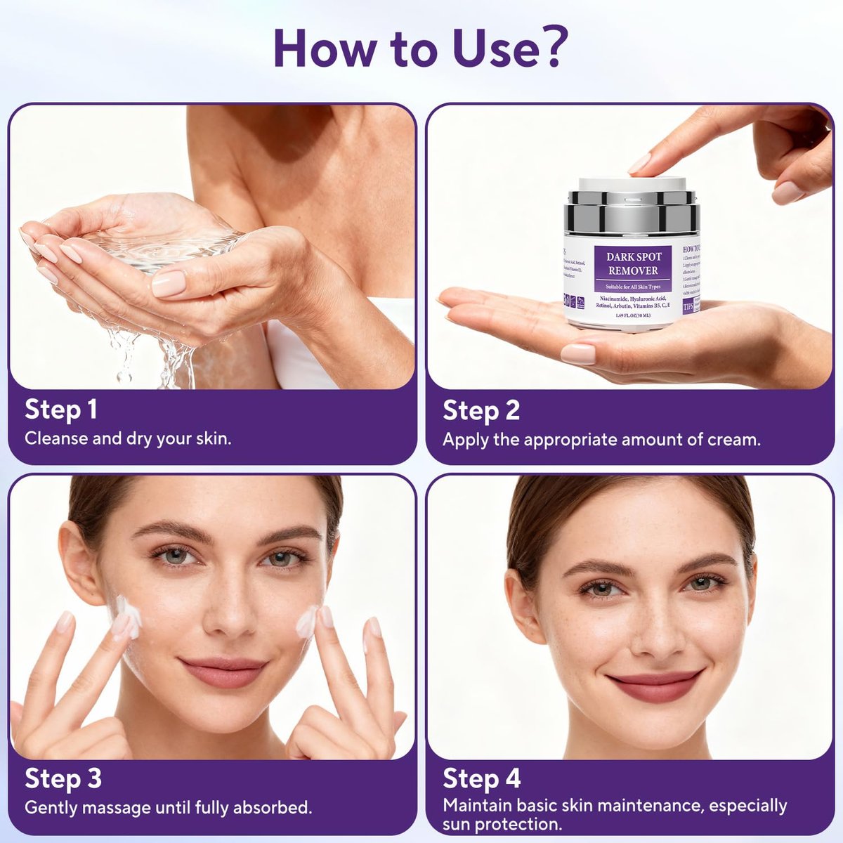 Jessasjet Dark Spot Remover for Face & Body – Advanced Corrector Cream with Niacinamide, Retinol, Arbutin, Hyaluronic Acid & Vitamins B5, C, E – Fade Age Spots, Sun Spots, Freckles (1.69 Fl Oz) Avelisse