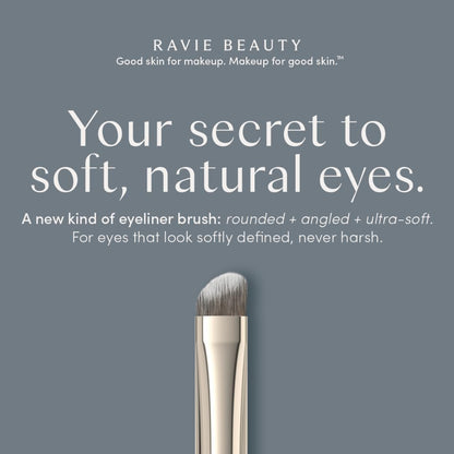 Ravie Beauty Soft Definition Eyeliner Brush – Angled Ultra-Soft Precision Brush for Smudging, Blending & Natural Eye Definition Avelisse