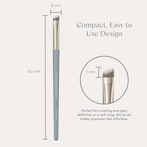 Ravie Beauty Soft Definition Eyeliner Brush – Angled Ultra-Soft Precision Brush for Smudging, Blending & Natural Eye Definition Avelisse
