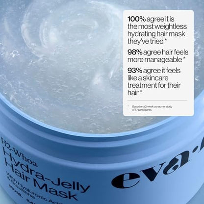 Eva NYC Hydrating Hair Mask with Hyaluronic Acid & Squalane – Lightweight Jelly Texture for Dry Hair, Jasmine Scent, 8.4 fl oz Avelisse