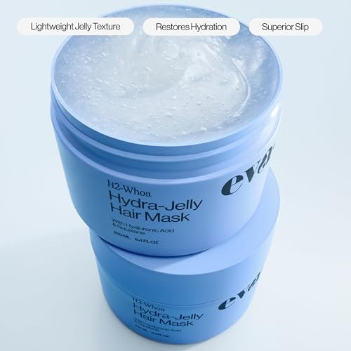 Eva NYC Hydrating Hair Mask with Hyaluronic Acid & Squalane – Lightweight Jelly Texture for Dry Hair, Jasmine Scent, 8.4 fl oz Avelisse