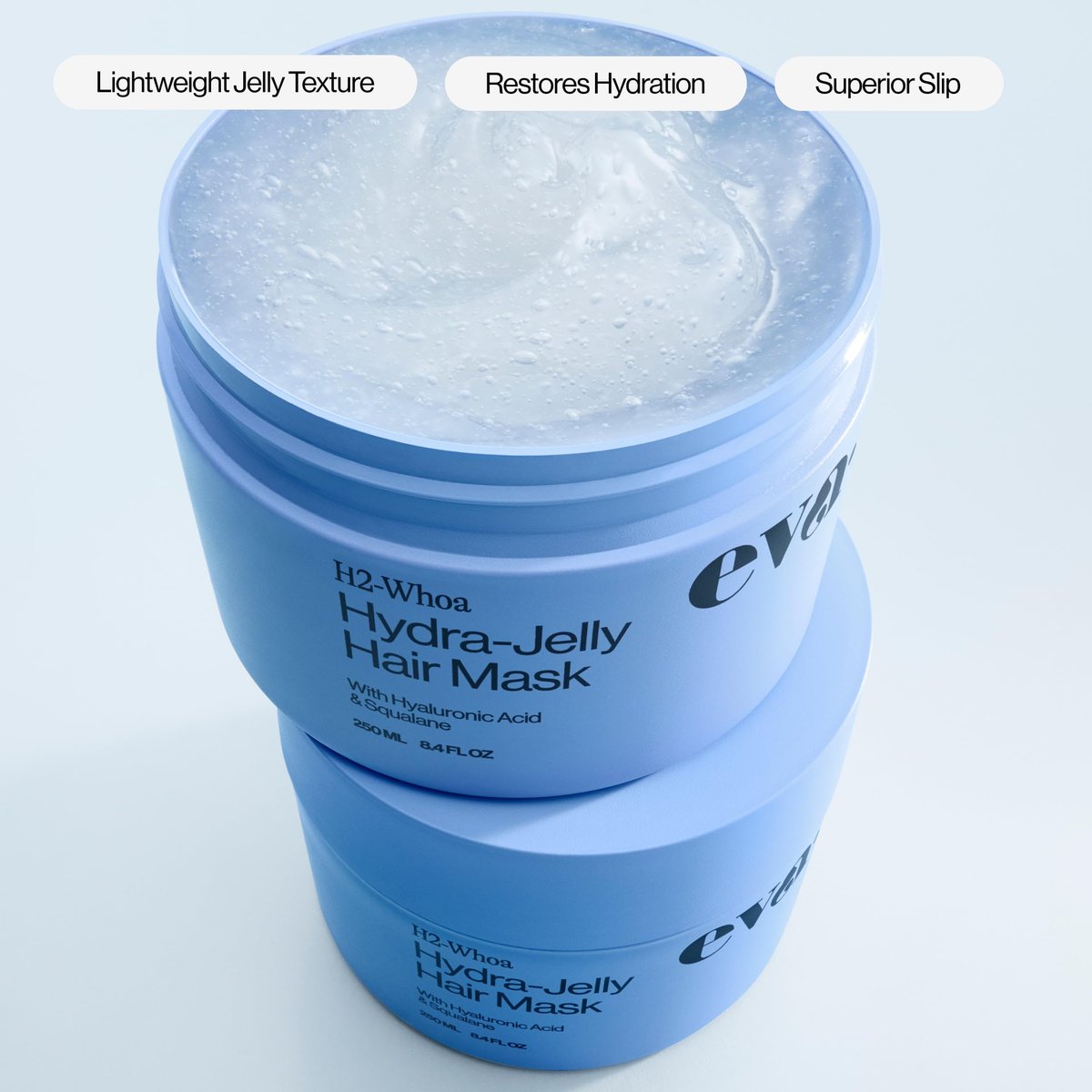 Eva NYC Hydrating Hair Mask with Hyaluronic Acid & Squalane – Lightweight Jelly Texture for Dry Hair, Jasmine Scent, 8.4 fl oz Avelisse