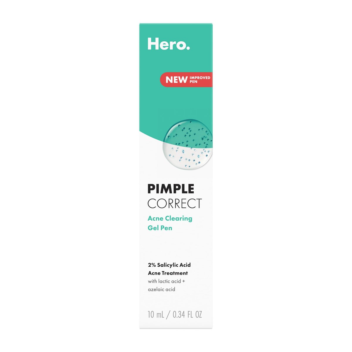 Hero Cosmetics Pimple Correct Acne Clearing Gel Pen - Maximum Strength 2% Salicylic Acid, Derm-Tested Formula for Current and Future Zits (1 Count) - görsel 1