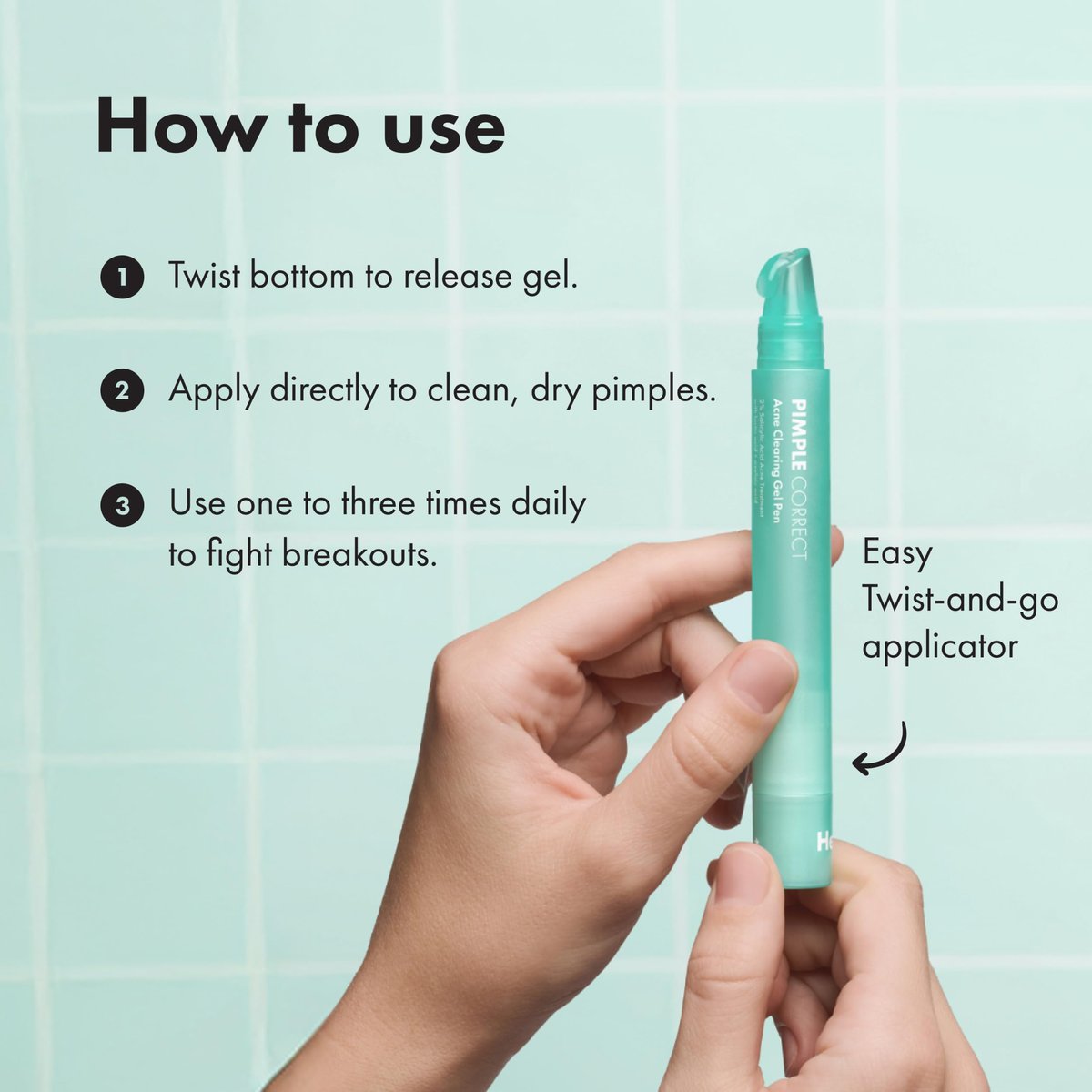 Hero Cosmetics Pimple Correct Acne Clearing Gel Pen - Maximum Strength 2% Salicylic Acid, Derm-Tested Formula for Current and Future Zits (1 Count) - görsel 13