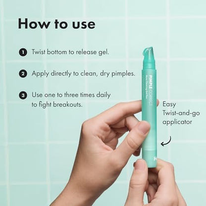 Hero Cosmetics Pimple Correct Acne Clearing Gel Pen - Maximum Strength 2% Salicylic Acid, Derm-Tested Formula for Current and Future Zits (1 Count)