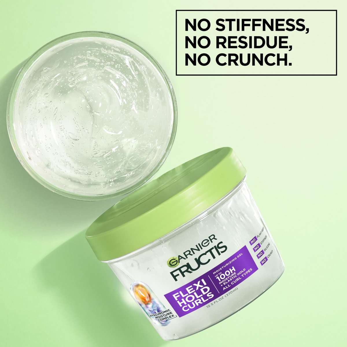 Garnier Fructis Flexi Hold Curls Moisturizing Gel - 12.5 Fl Oz, Clear, for All Curl Types - görsel 6