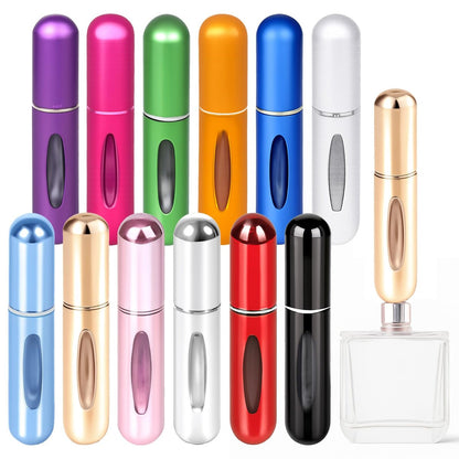 YXGTHGQZ 12 Pack Refillable Perfume Atomizer Spray Bottles for Travel – 5ml Mini Cologne Refillable Bottles, Portable Perfume Sprayers for Women & Men, TSA Approved Family Set for Home and Travel Use