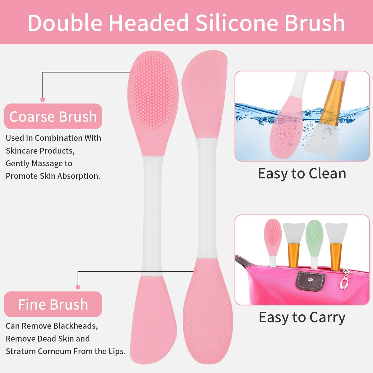 4 Pack Silicone Face Mask Applicators – Flexible Facial Mud Mask Spatula & Scrubber Tools for Applying Clay, Sleeping Mask, Body Lotion (Green) - görsel 5