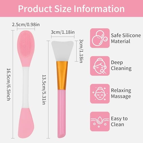 4 Pack Silicone Face Mask Applicators – Flexible Facial Mud Mask Spatula & Scrubber Tools for Applying Clay, Sleeping Mask, Body Lotion (Green) - görsel 4