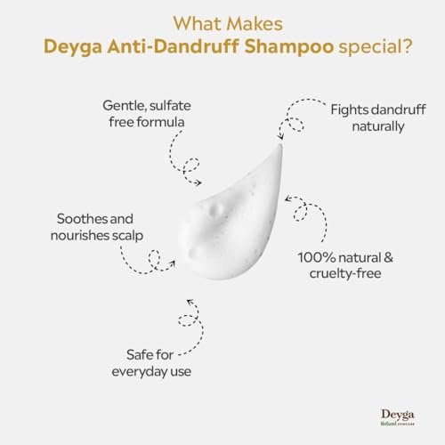 Deyga Intensive Scalp Repair Anti Dandruff Shampoo – 220ml, Controls Flakes, Reduces Itchiness, Prevents Dryness & Hairfall, Clarifies Scalp with Rosemary, Ginger, Coconut & Canola Oil - görsel 8