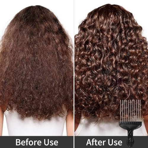 3 Pcs Afro Pick Set – Metal Hair Pick for Curly Hair, 6 Inch Steel Afro Comb with Black Fist Handle, Detangling Lift Comb for Braid Wig Styling, Men & Women Travel Braid Tool - görsel 10