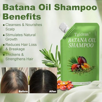 Tgideas Batana Oil & Rosemary Shampoo for Hair Growth, Formula for Thinning Hair & Reduce Hair Loss, Nourish Scalp & Add Volume, for Men & Women (Pack of 2) Avelisse