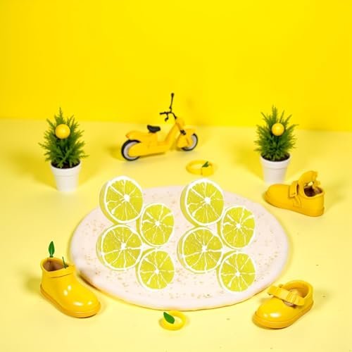 4Pcs Double Lemon Slices Hair Clips - Creative Fruit Hair Clip for Women & Girls, Duckbill Barrettes for Bangs & Side Hair, Yellow Plastic Hair Accessories (Pack of 4) - görsel 8