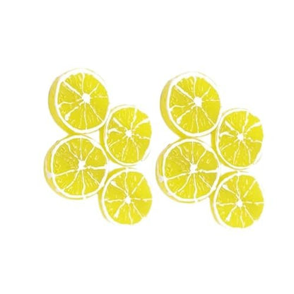 4Pcs Double Lemon Slices Hair Clips - Creative Fruit Hair Clip for Women & Girls, Duckbill Barrettes for Bangs & Side Hair, Yellow Plastic Hair Accessories (Pack of 4)