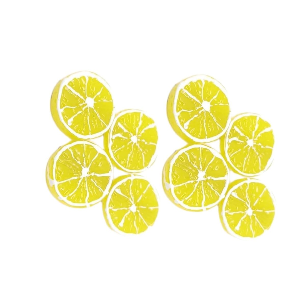 4Pcs Double Lemon Slices Hair Clips - Creative Fruit Hair Clip for Women & Girls, Duckbill Barrettes for Bangs & Side Hair, Yellow Plastic Hair Accessories (Pack of 4) - görsel 1